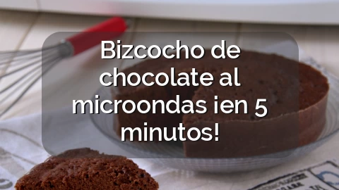 Bizcocho de chocolate al microondas ¡en 5 minutos!