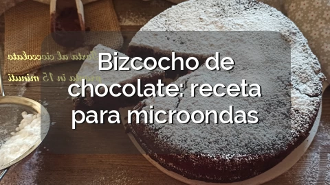 Bizcocho de chocolate: receta para microondas