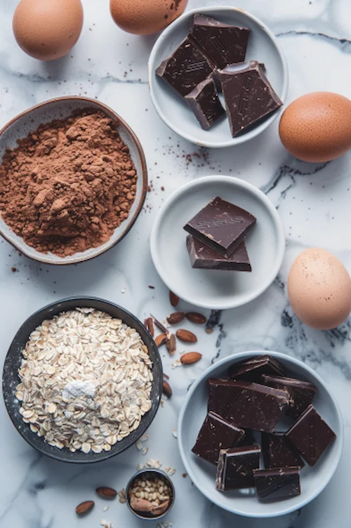 ingredientes Bizcocho de avena y chocolate: ¡receta fit!