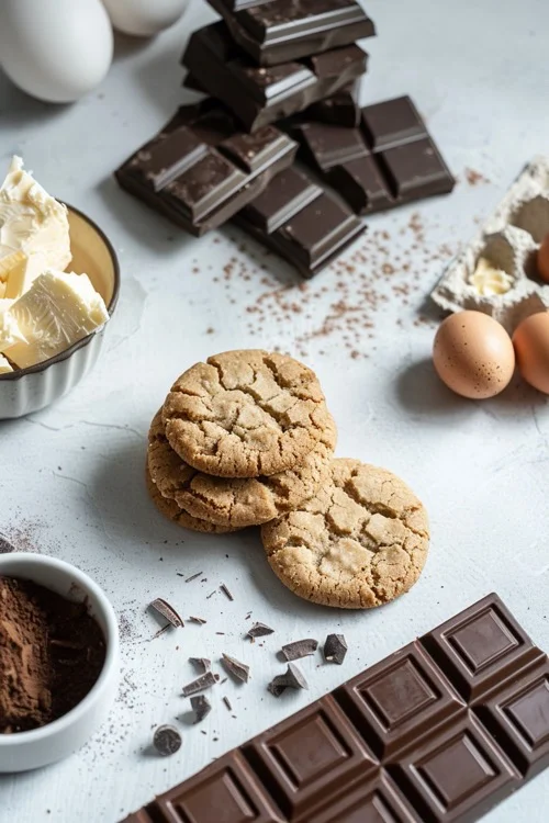 ingredientes bizcocho de galletas y chocolate en Thermomix